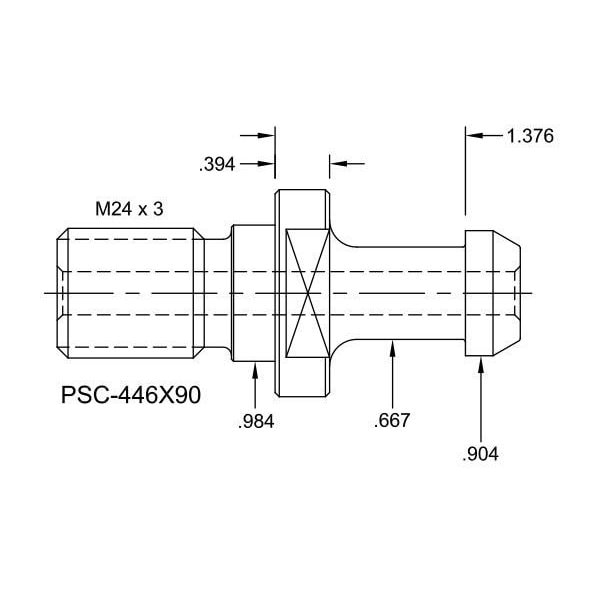 Tj Davies Co Coolant Through Retention Knob PSC-446X90 - main